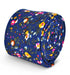 blue slim floral 100% cotton tie